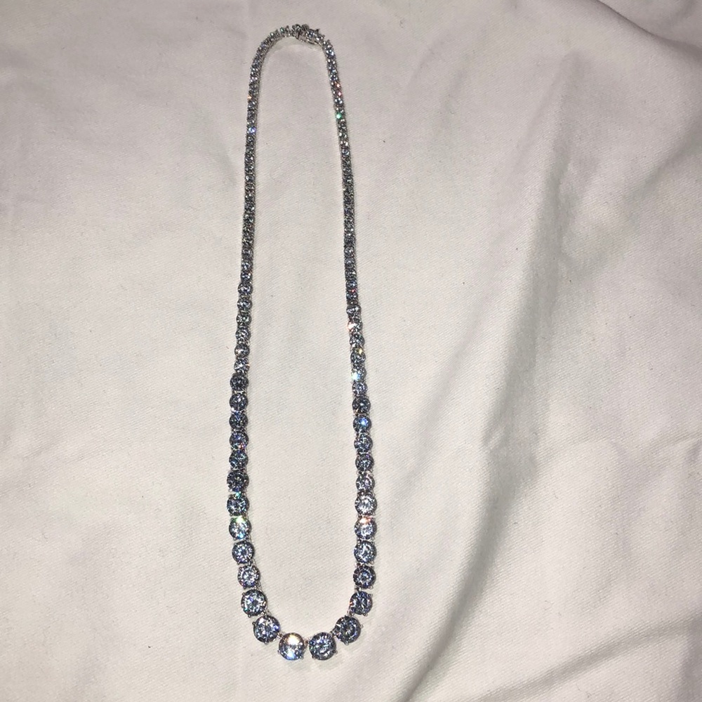 Tiara Cubic Zirconia 18’’ Collar Necklace